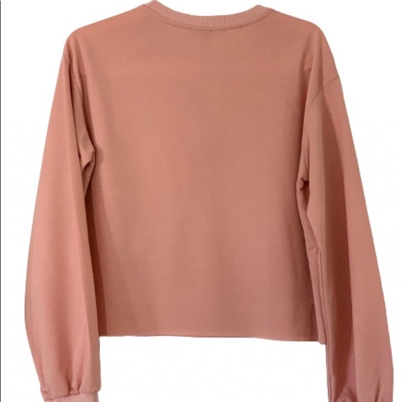 figure & letter print pink sweatshirt M - Picture 3 of 6